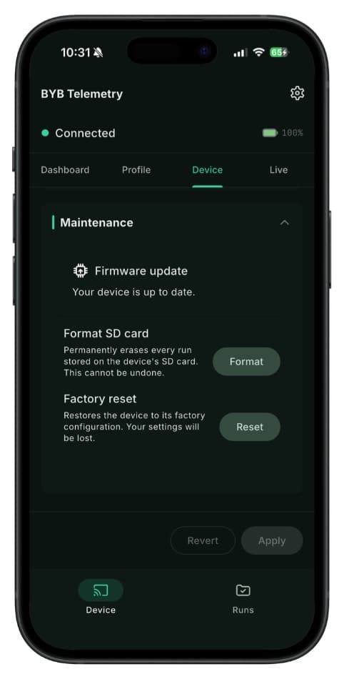App — maintenance
