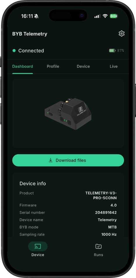 App — device page