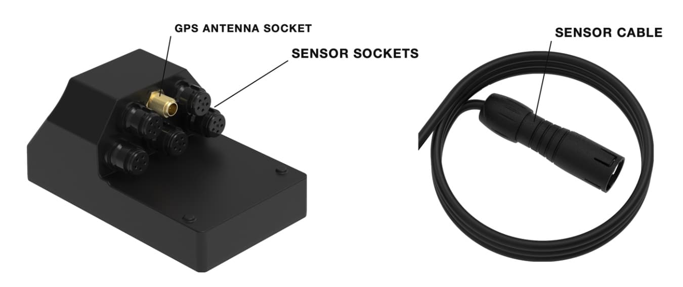 Sensor cable and unit connectors